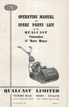 Qualcast Commodore 14" Motor Mower Operating Manual